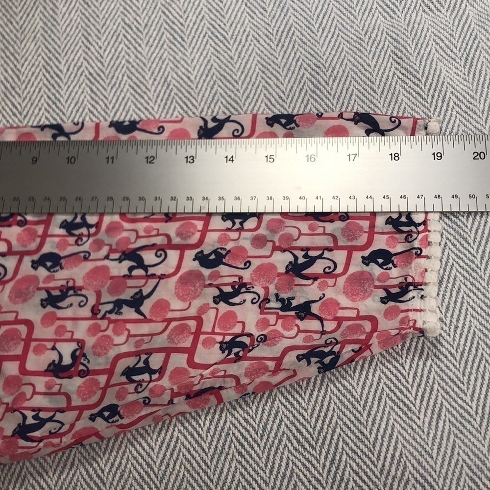 TALBOTS PINK MONKEYS top  Cotton 2X Pit to Pit 27"  PREWORN EXCELLENT CONDITION - Picture 10 of 12
